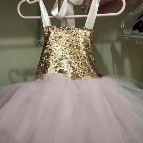 rose gold tutu dress
